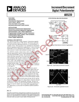 AD5220BNZ10 datasheet  